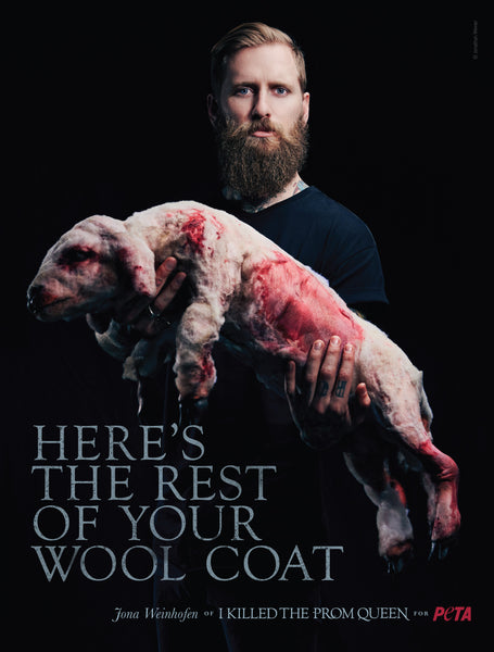 Jona Weinhofen featured in controversial PETA Australia adverts