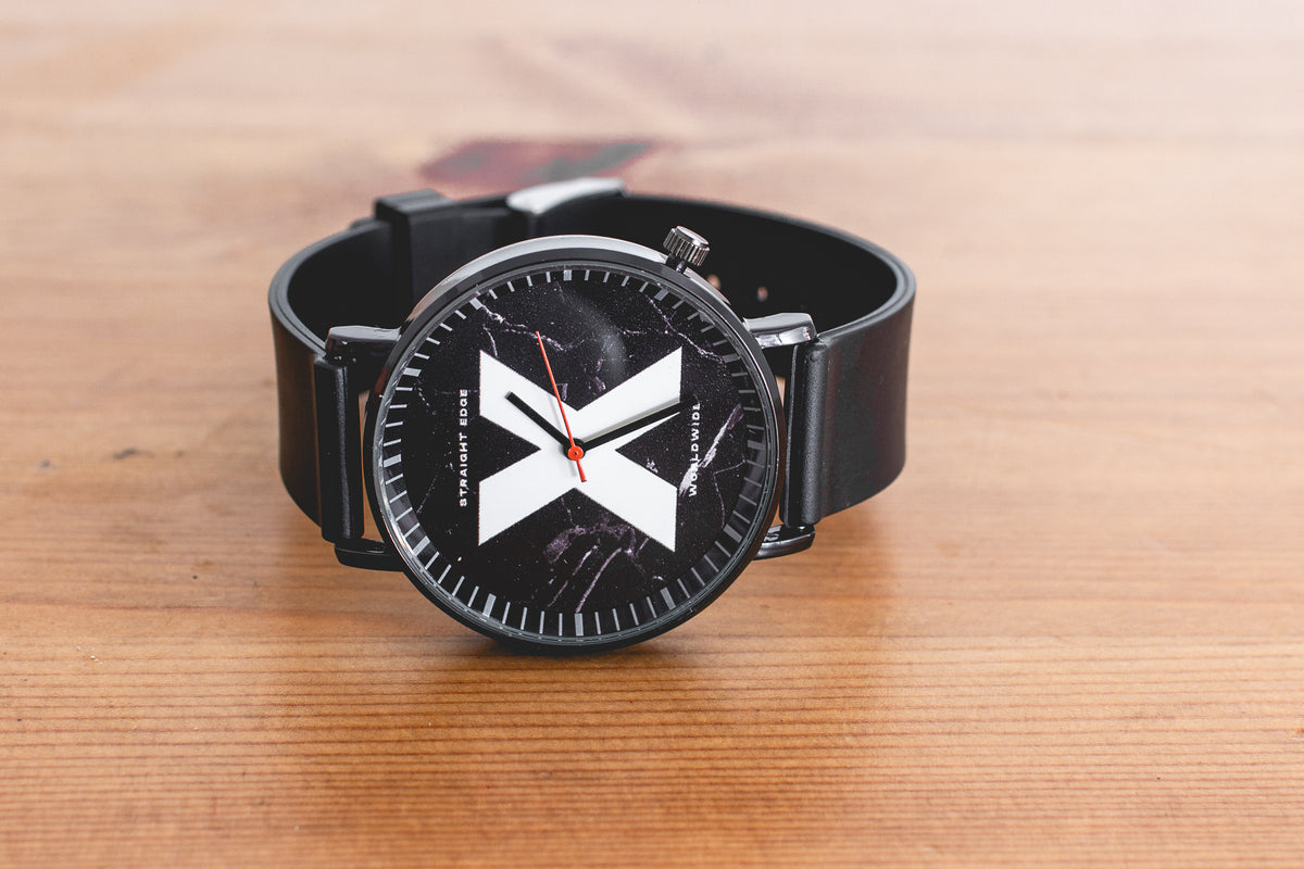 Straight Edge ストレートエッジ - Xデザイン Watch 時計 Straight Edge X Watch in Black Marble – STRAIGHTEDGEWORLDWIDE