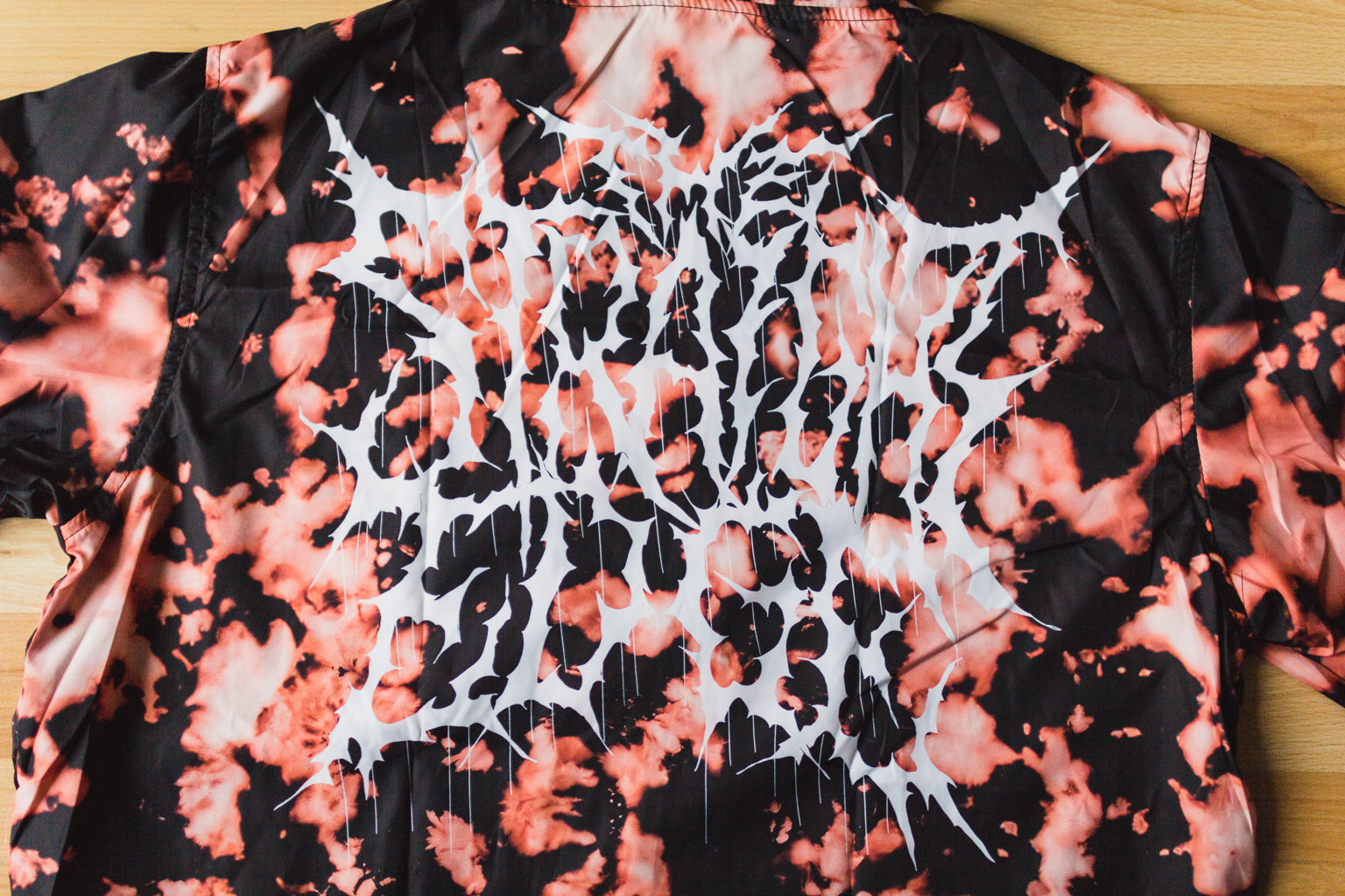 The Straight Edge death metal logo on a bleach pattern by STRAIGHTEDGEWORLDWIDE