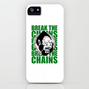 Break The Chains Gorilla Straight Edge white Iphone case by STRAIGHTEDGEWORLDWIDE