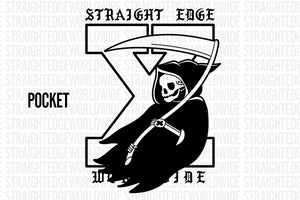 Ladies True Til Death Reaper Straight Edge white tshirt by STRAIGHTEDGEWORLDWIDE