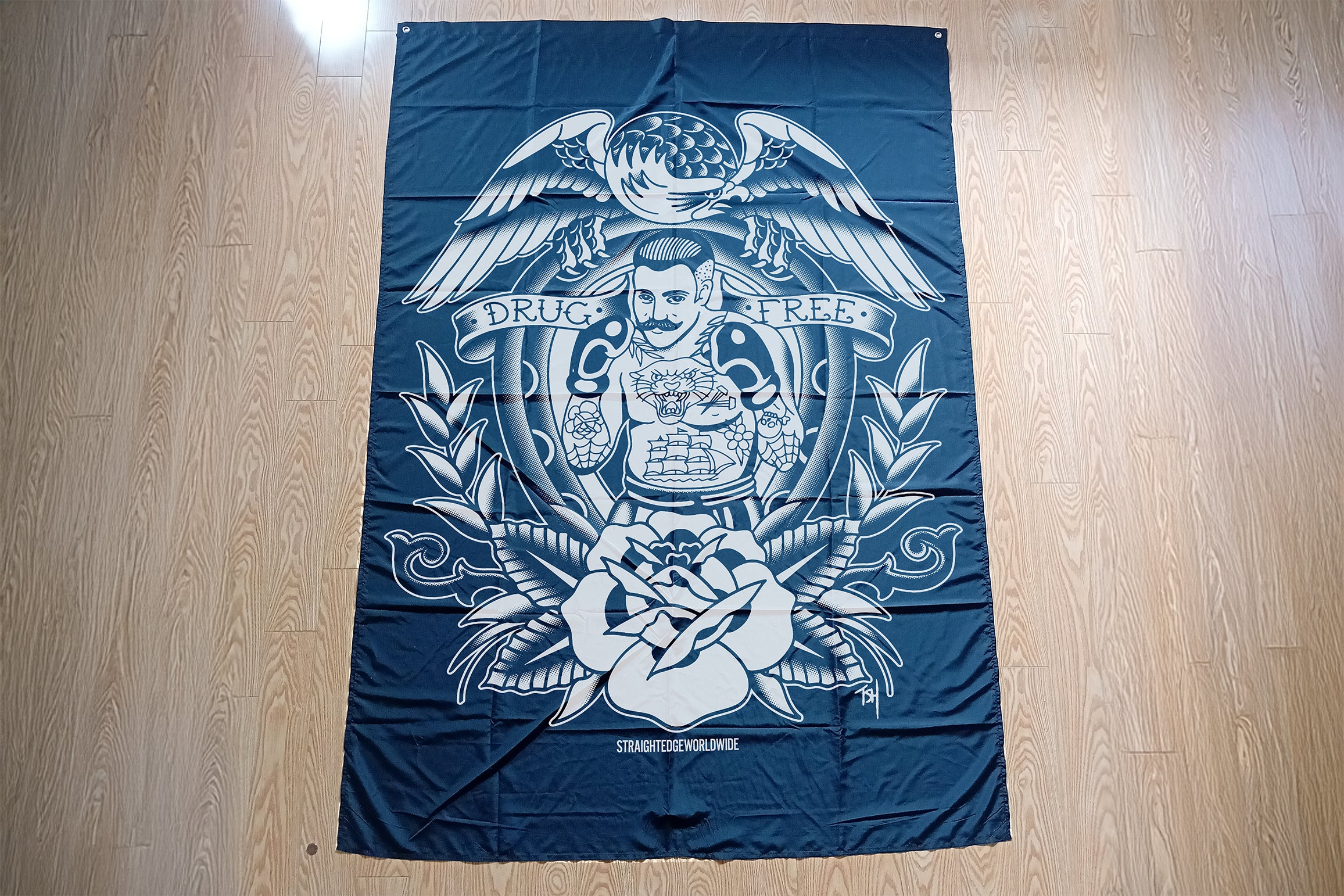 Drug Free Boxer Banner