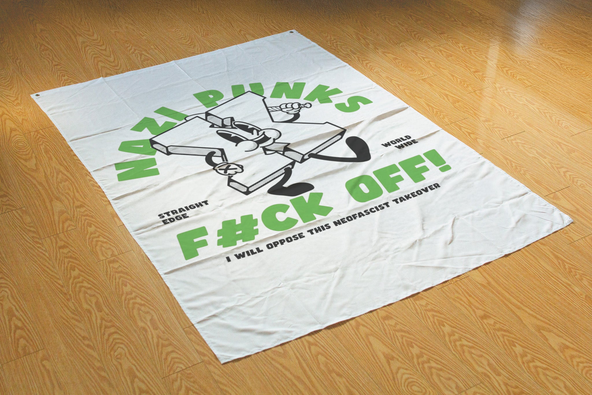 Nazi Punks Straight Edge Banner