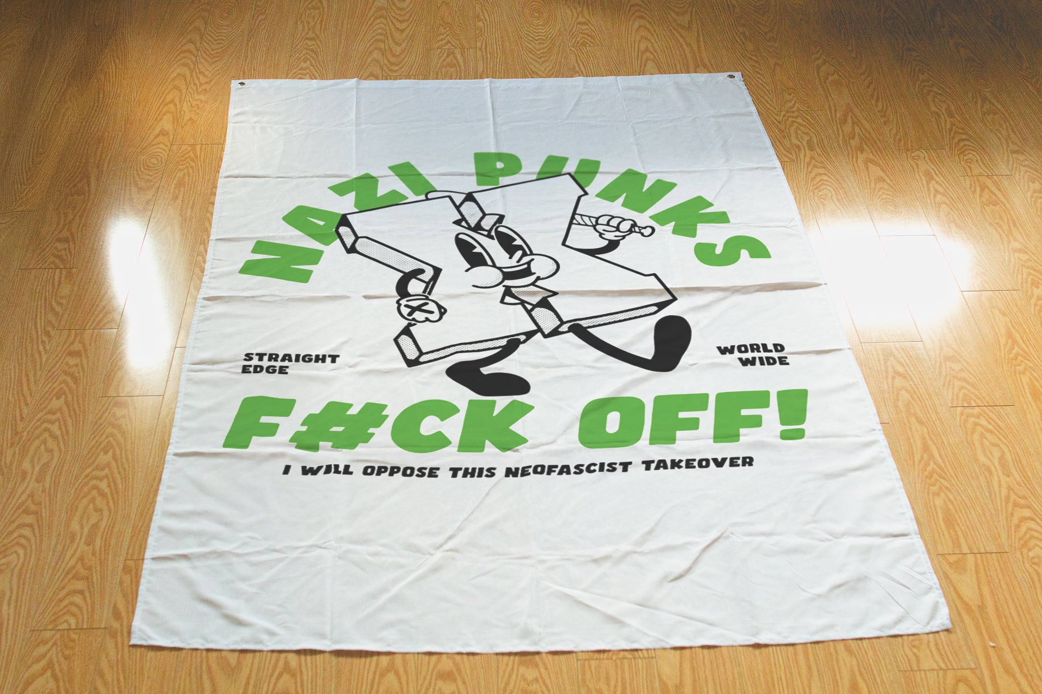 Nazi Punks Straight Edge Banner