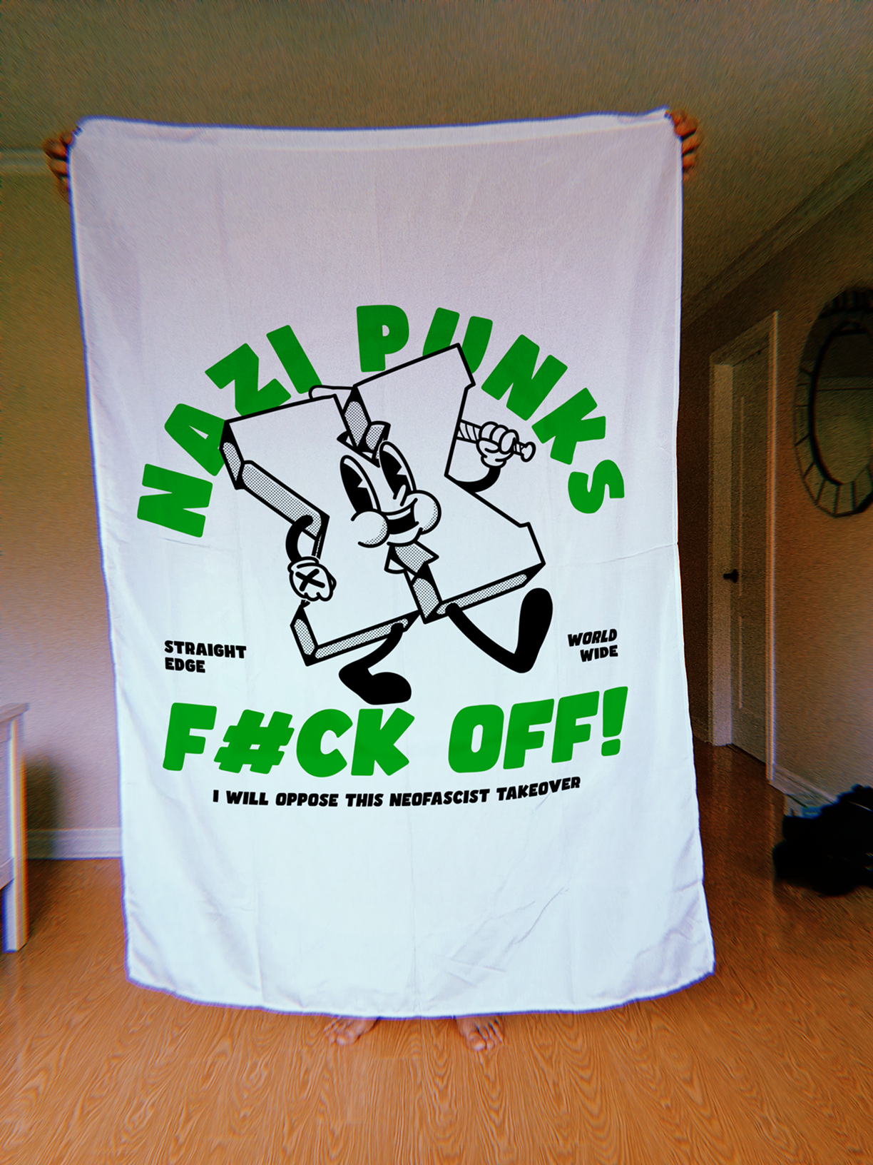 Nazi Punks Straight Edge Banner