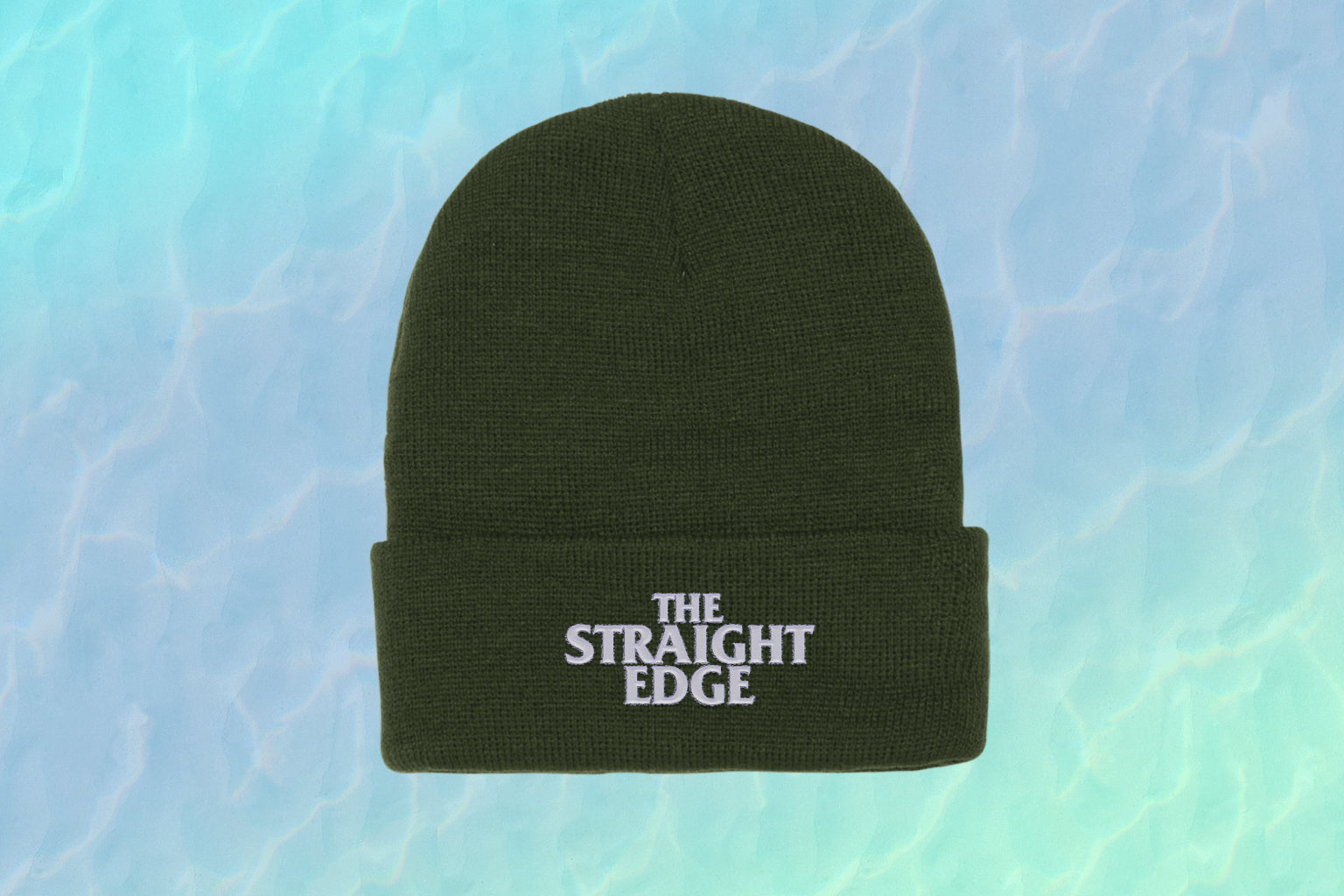 The Straight Edge Beanie in Olive Green