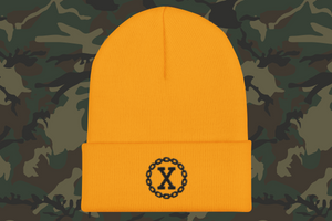 Straight Edge Chained Beanie in Gold