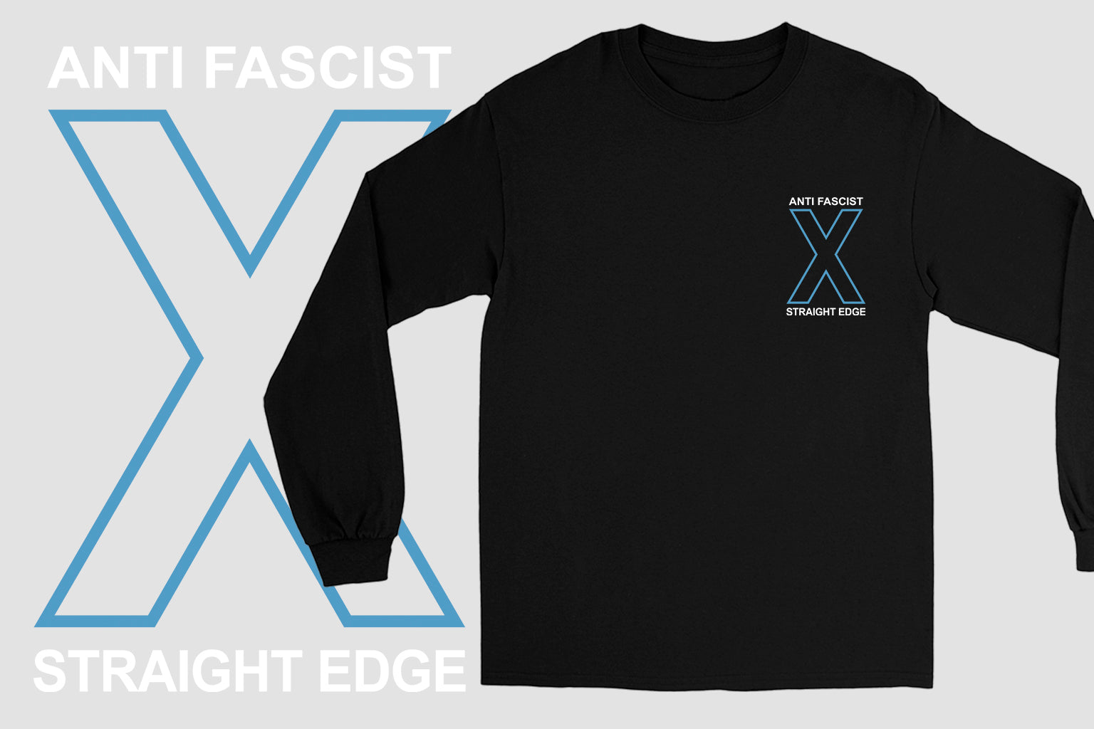 Your Time Will Come Straight Edge Long Sleeve Tee in Black