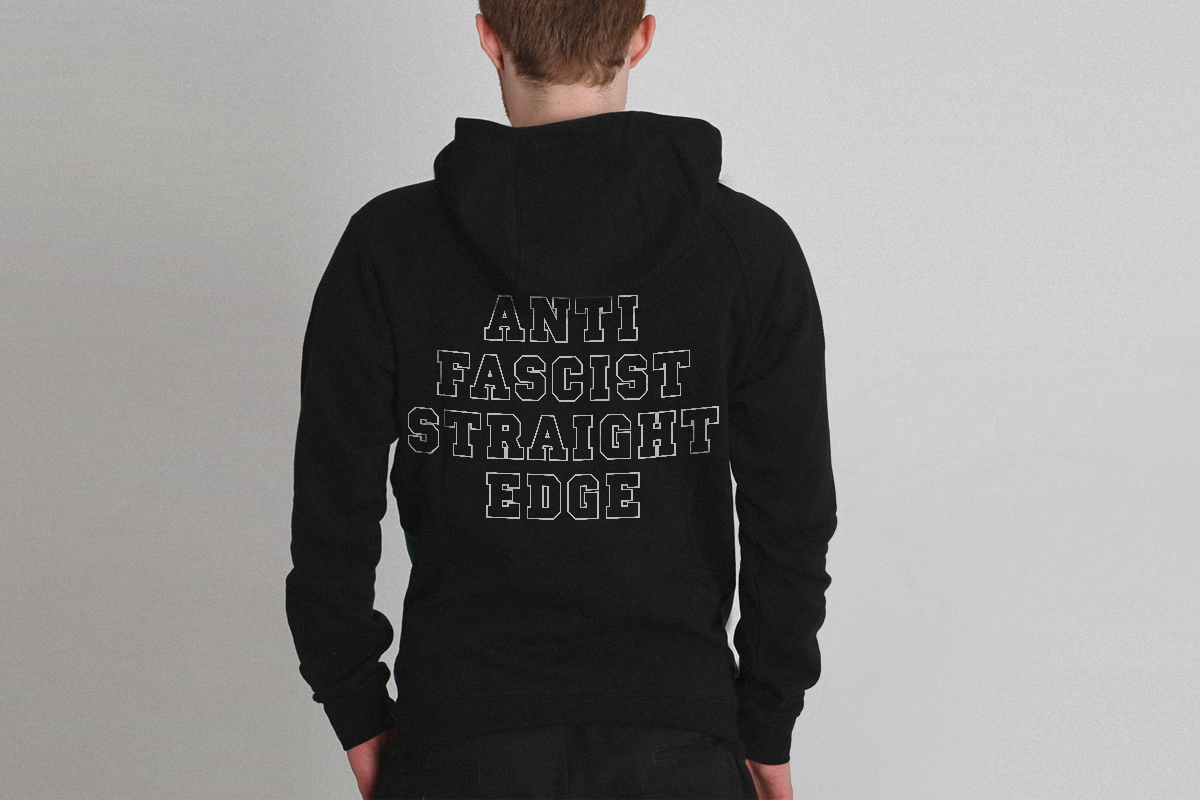 Anti Fascist Straight Edge Hoodie