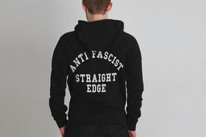 Anti Fascist Straight Edge hoodie in black