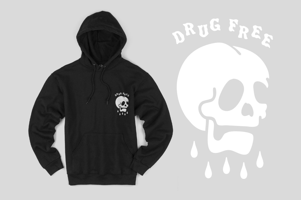 Rest In PIeces Drug Free Straight Edge hoodie by STRAIGHTEDGEWORLDWIDE