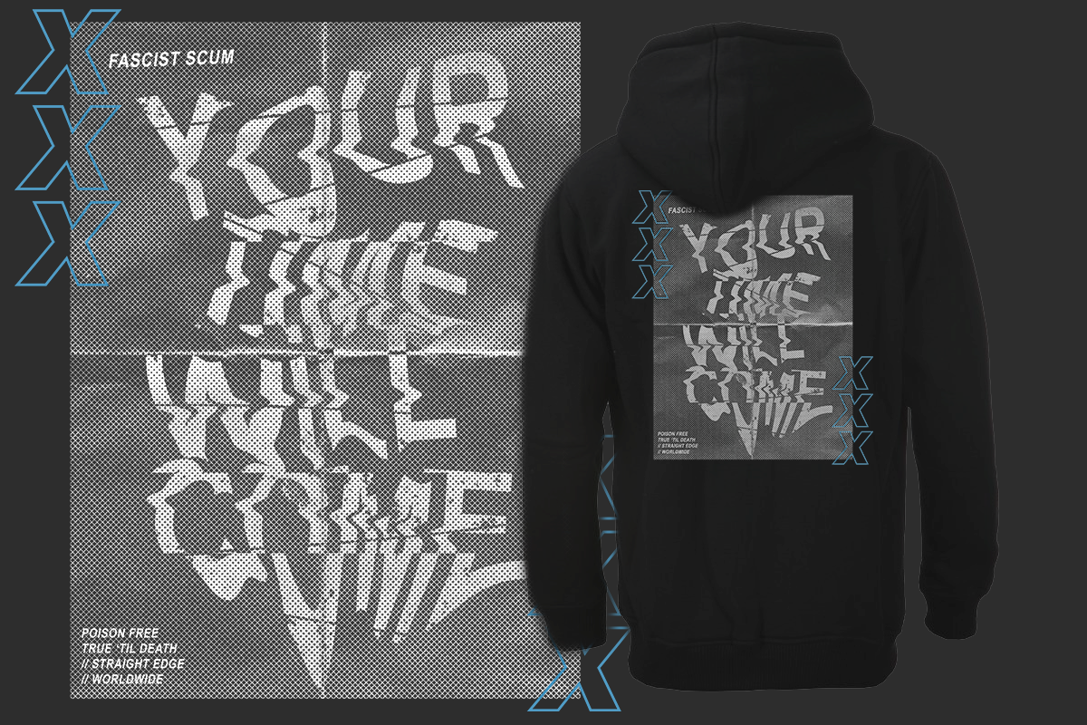 Your Time Will Come Straight Edge Hoodie in Black