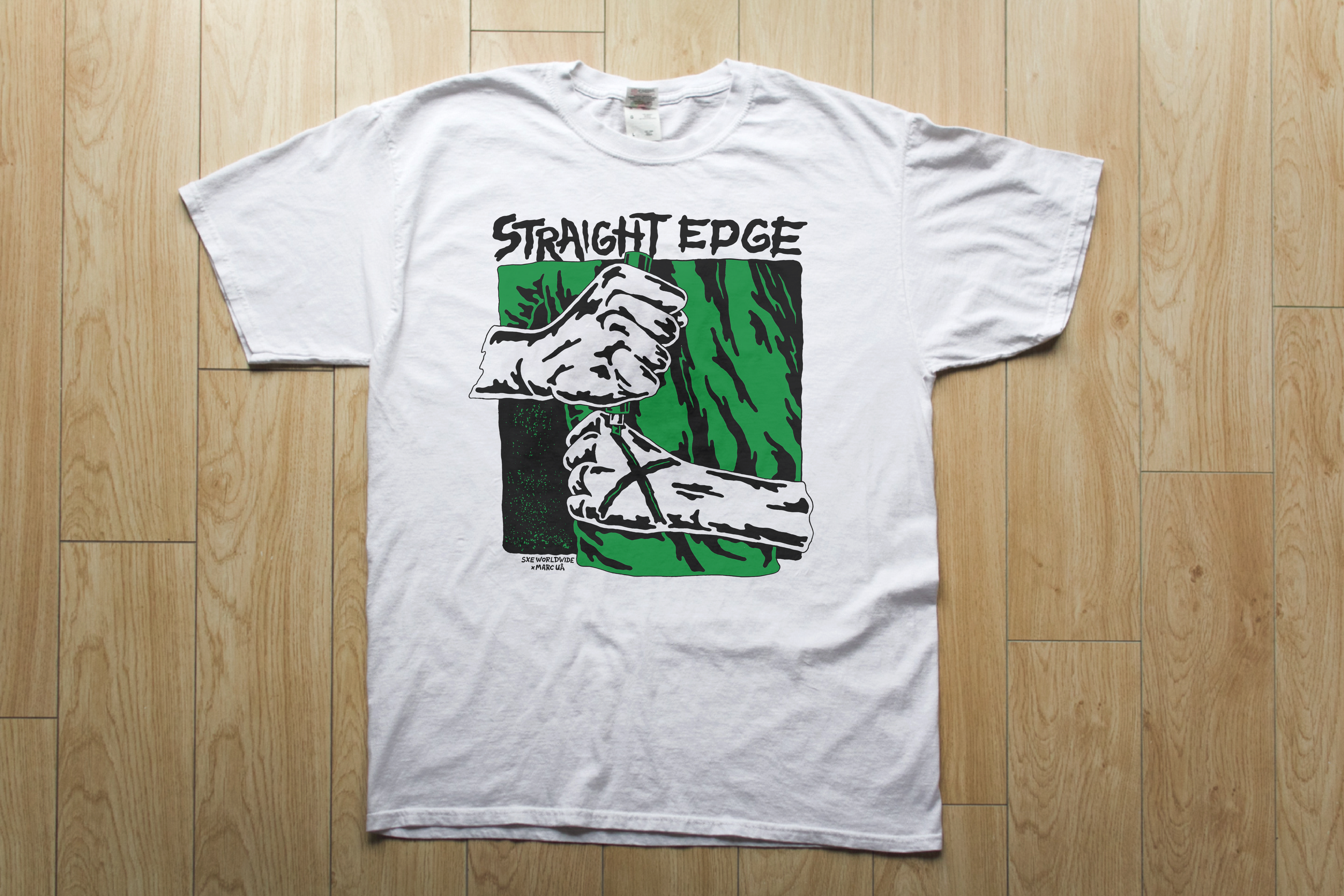 Straight Edge X'ing Up Tee by STRAIGHTEDGEWORLDWIDE and Marc UA