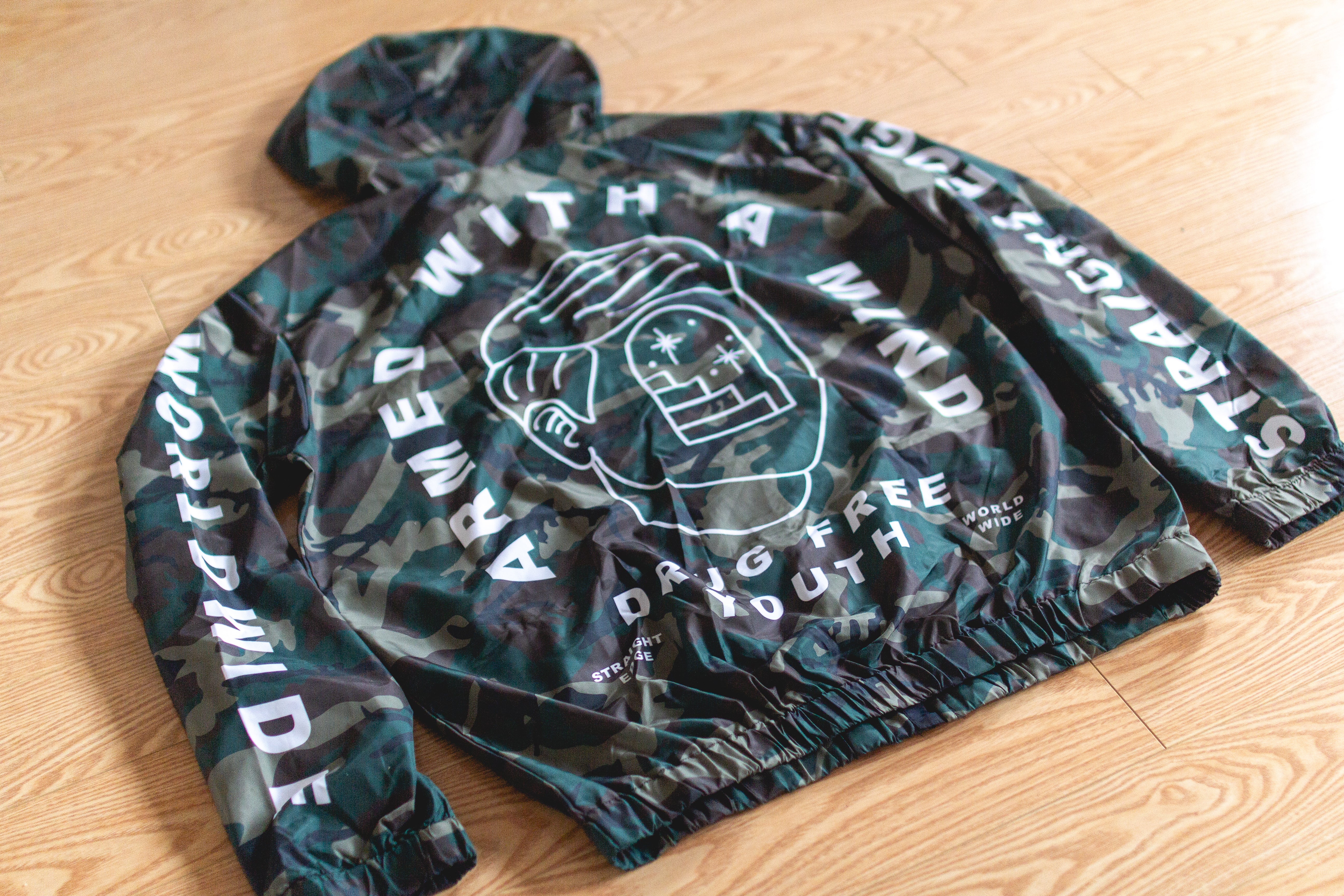 Armed With A Mind Straight Edge Windbreaker