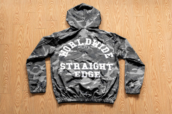 Worldwide Straight Edge Windbreaker in Winter Camo