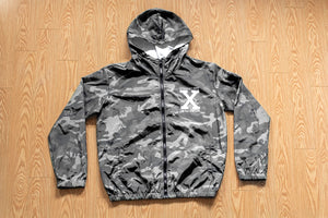 Worldwide Straight Edge Windbreaker in Winter Camo