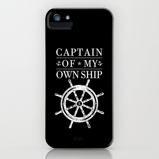 Captain of My Own Ship iPhone Case by STRAIGHTEDGEWORLDWIDE