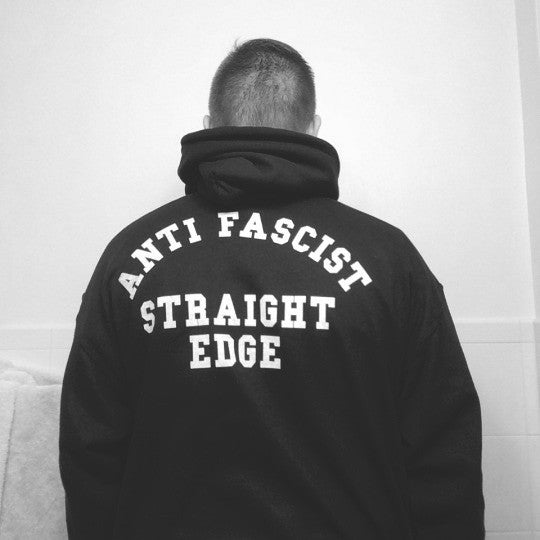 Anti Fascist Straight Edge hoodie in black