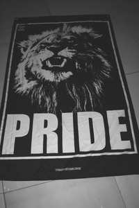 Lion Pride Black Straight Edge Banner