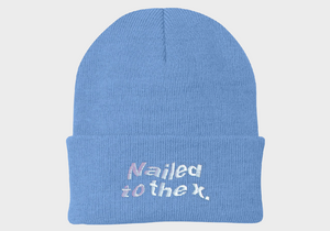 Nailed to the X Beanie in Baby Blue