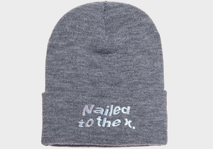 Nailed to the X Beanie in Heather Gray