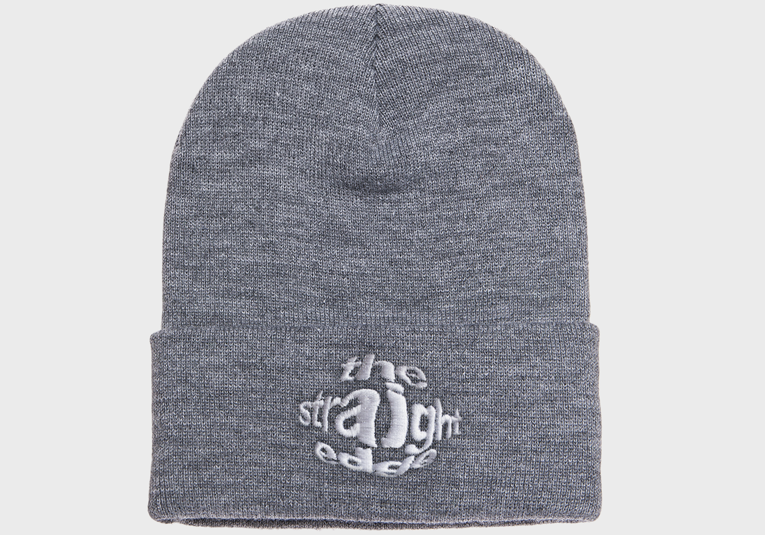 The Straight Edge Beanie in Heather Gray STRAIGHTEDGEWORLDWIDE