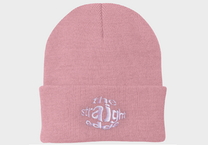 The Straight Edge Beanie in Pink