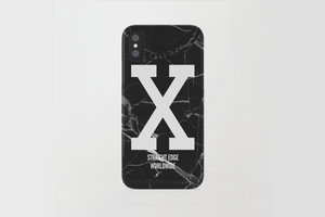 Black Marble Straight Edge iPhone X Phone Case by STRAIGHTEDGEWORLDWIDE