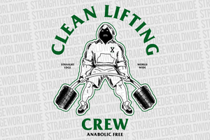 Clean Lifting Crew Anabolic Free Straight Edge tanktop tshirt by STRAIGHTEDGEWORLDWIDE