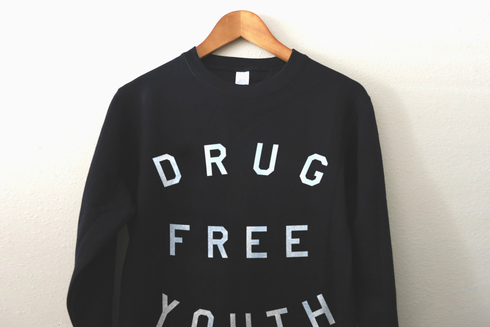Drug Free Youth Crewneck in Black