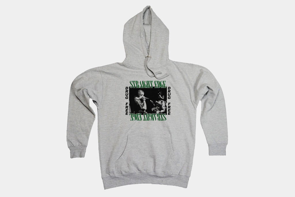 Straight Edge Hoodie Sweater in Sports Athletic Heather Gray by STRAIGHTEDGEWORLDWIDE