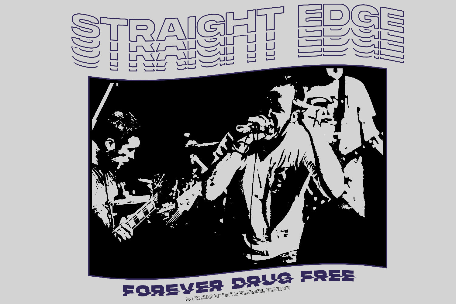 Forever Drug Free Straight Edge Long Sleeve Tee