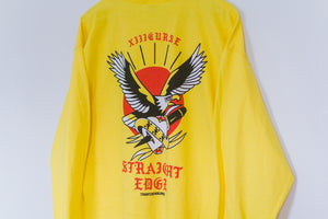 XIIICurse Straight Edge Eagle Yellow Long Sleeve tshirt by STRAIGHTEDGEWORLDWIDE