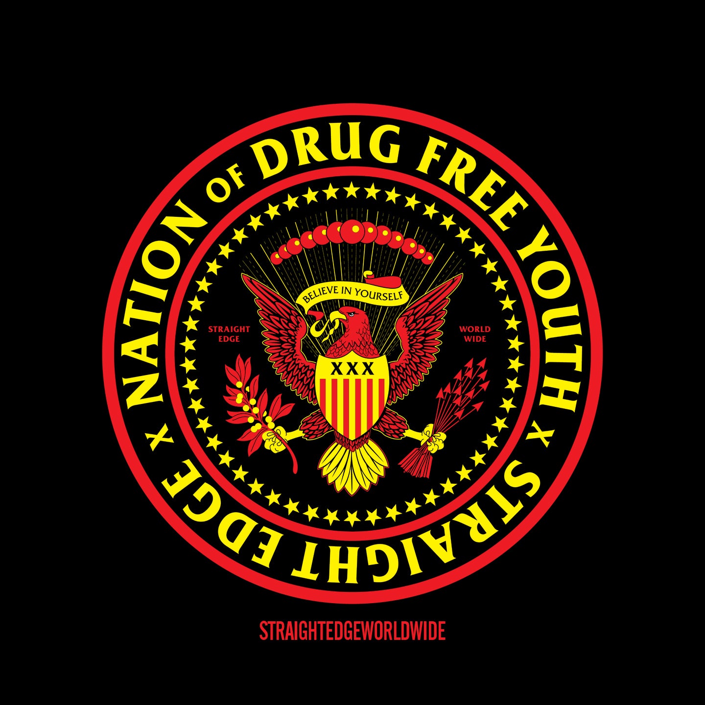 Nation of Drug Free Youth Straight Edge by STRAIGHTEDGEWORLDWIDE