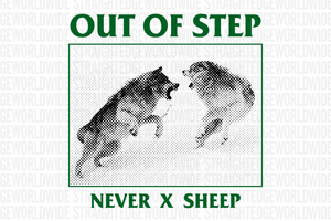 Never x Sheep Old School Straight Edge tshirt in white by STRAIGHTEDGEWORLDWIDE