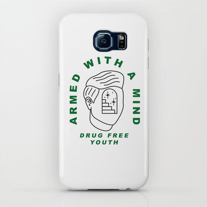 Armed With A Mind Samsung Galaxy case in white by STRAIGHTEDGEWORLDWIDE