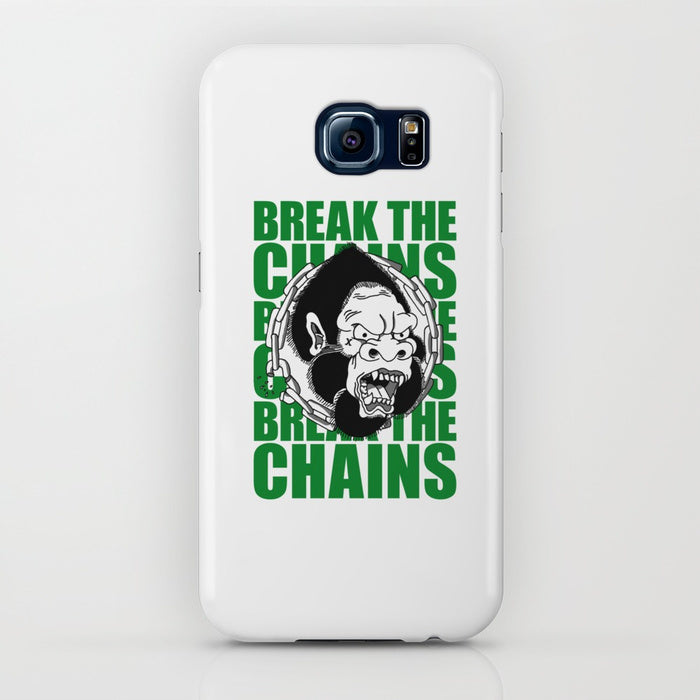 Break The Chains Gorilla Straight Edge white Samsung Galaxy phone case by STRAIGHTEDGEWORLDWIDE