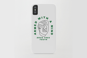 Armed With A Mind phone case for iPhone X in white by STRAIGHTEDGEWORLDWIDE