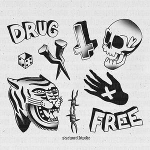 Drug Free straight edge tattoo flash by STRAIGHTEDGEWORLDWIDE