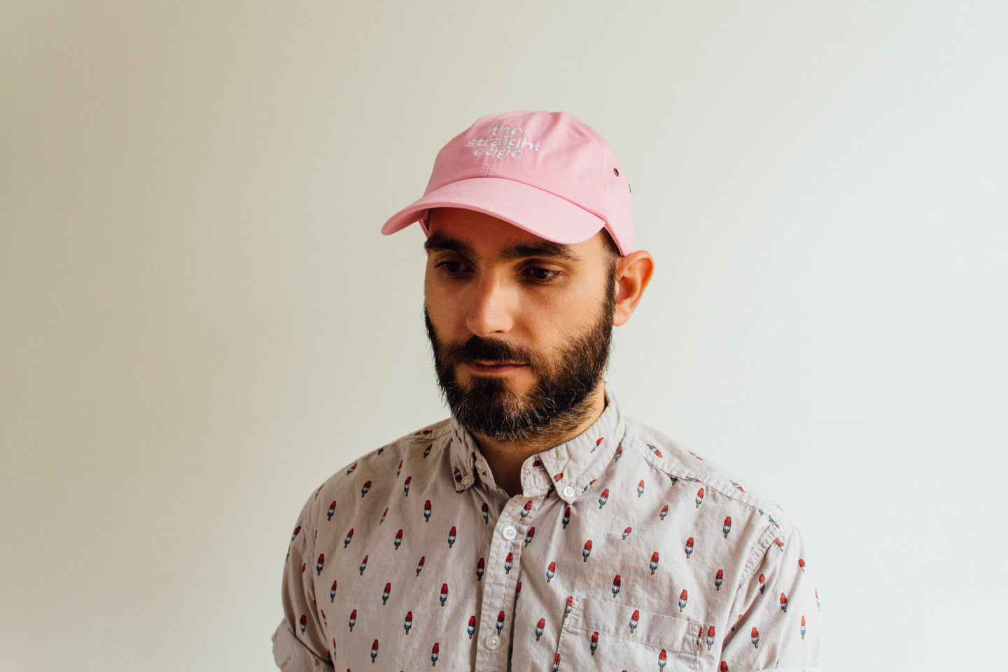 The Straight Edge drug free strapback dad hat in pink by STRAIGHTEDGEWORLDWIDE