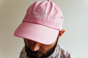 The Straight Edge drug free strapback dad hat in pink by STRAIGHTEDGEWORLDWIDE