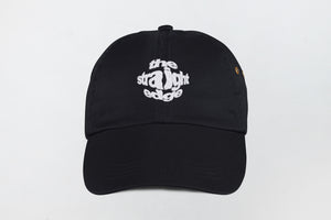 The Straight Edge strapback dad hat in black by STRAIGHTEDGEWORLDWIDE