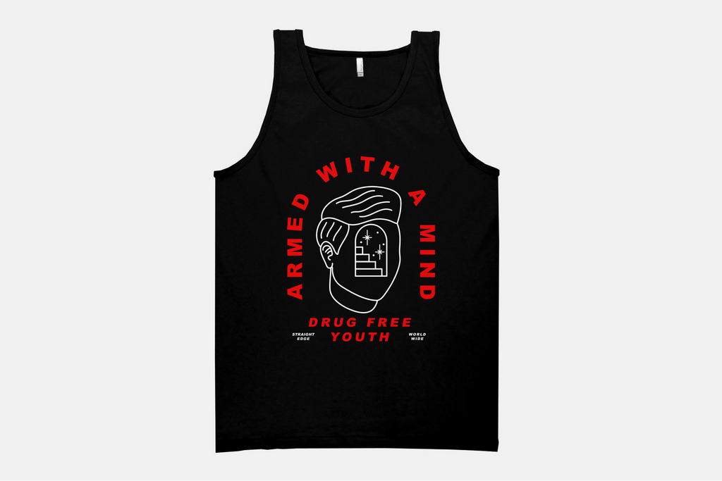 Armed With A Mind Straight Edge black tank top by STRAIGHTEDGEWORLDWIDE