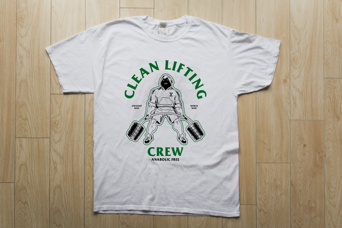 Clean Lifting Crew Anabolic Free Straight Edge Drug Free tshirt by STRAIGHTEDGEWORLDWIDE