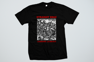 Lessons Learned Old School Straight Edge shirt in black by STRAIGHTEDGEWORLDWIDE
