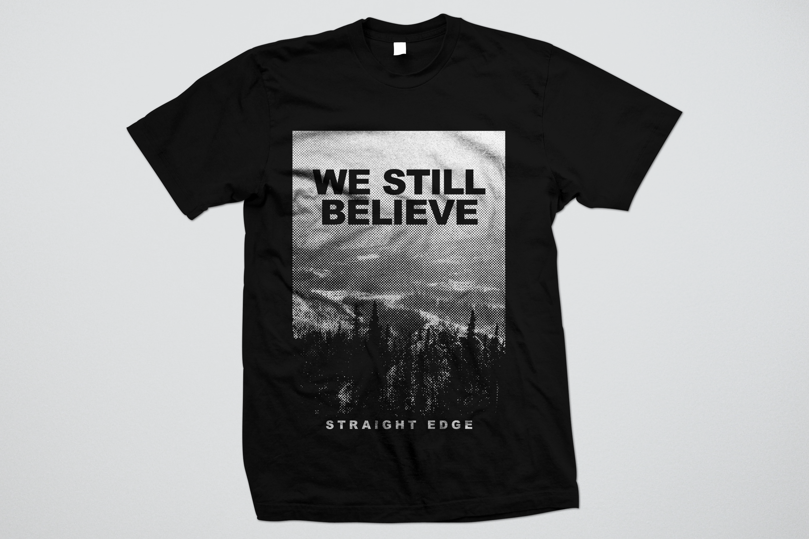 We Still Believe Straight Edge ladies tee shirt in black by STRAIGHTEDGEWORLDWIDE