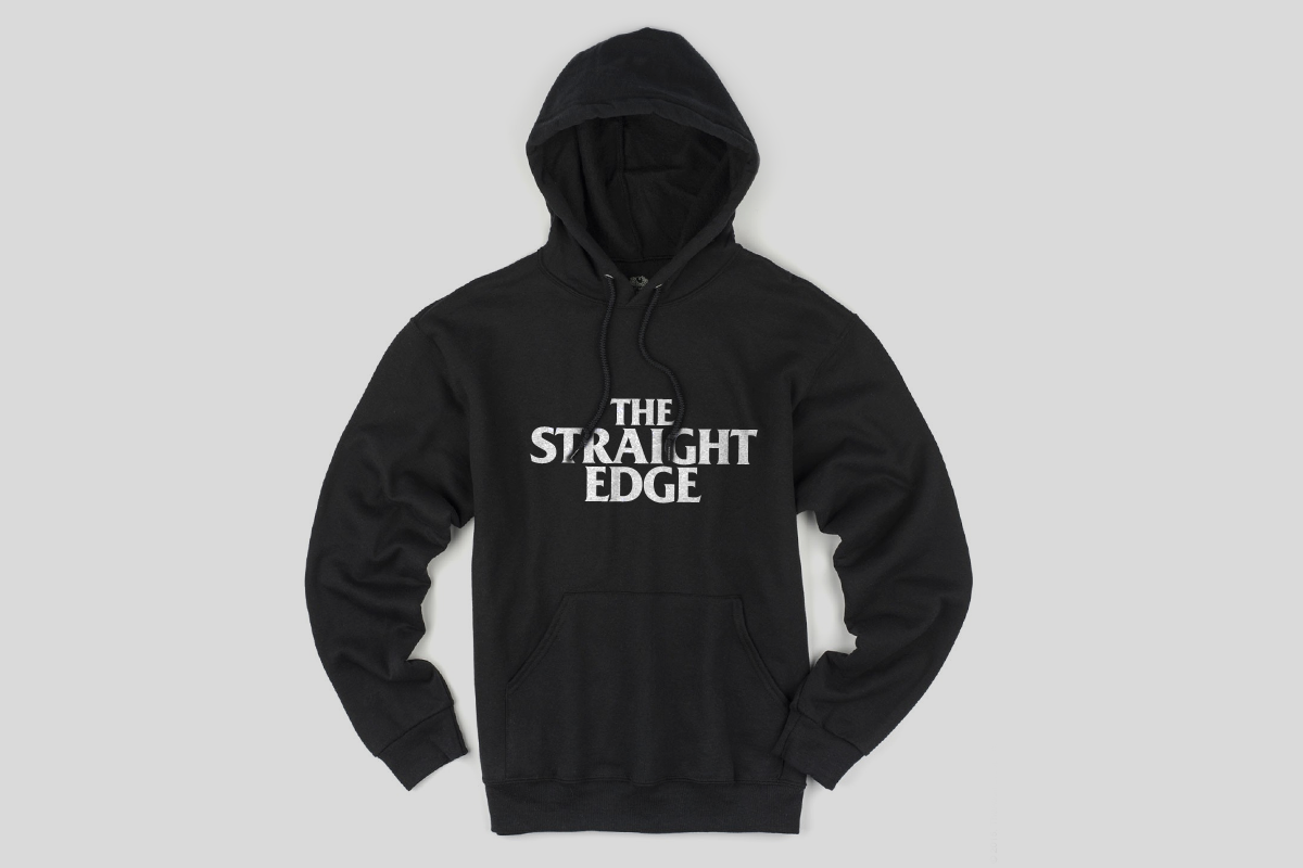 The Straight Edge hoodie in black