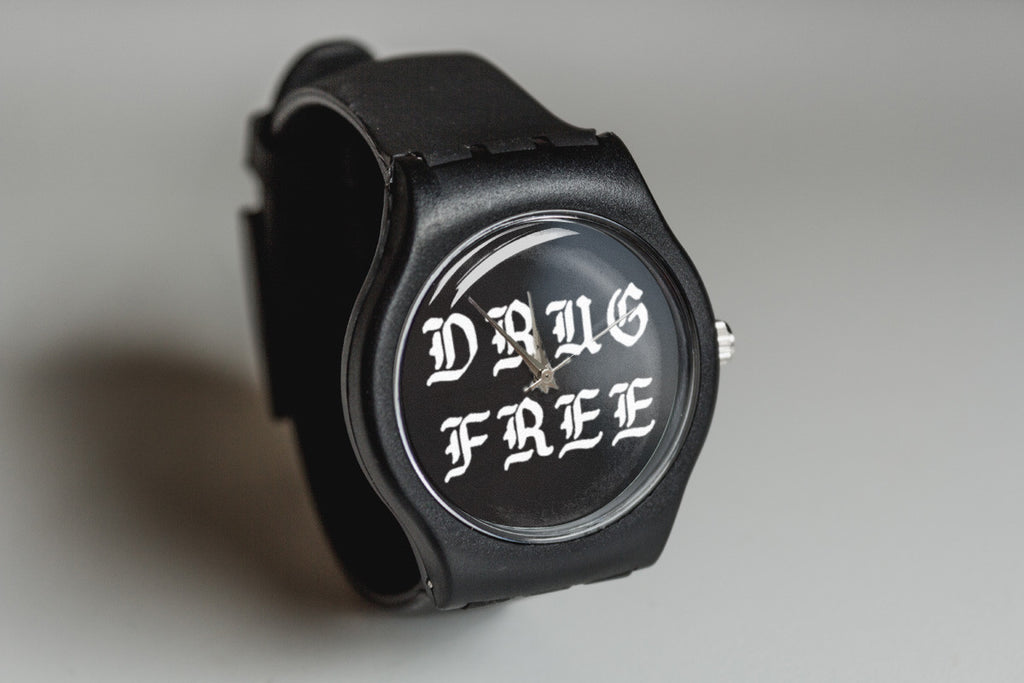 Black drug free watch