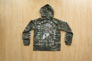 Ladies I'll Carry This Torch Straight Edge windbreaker in camo