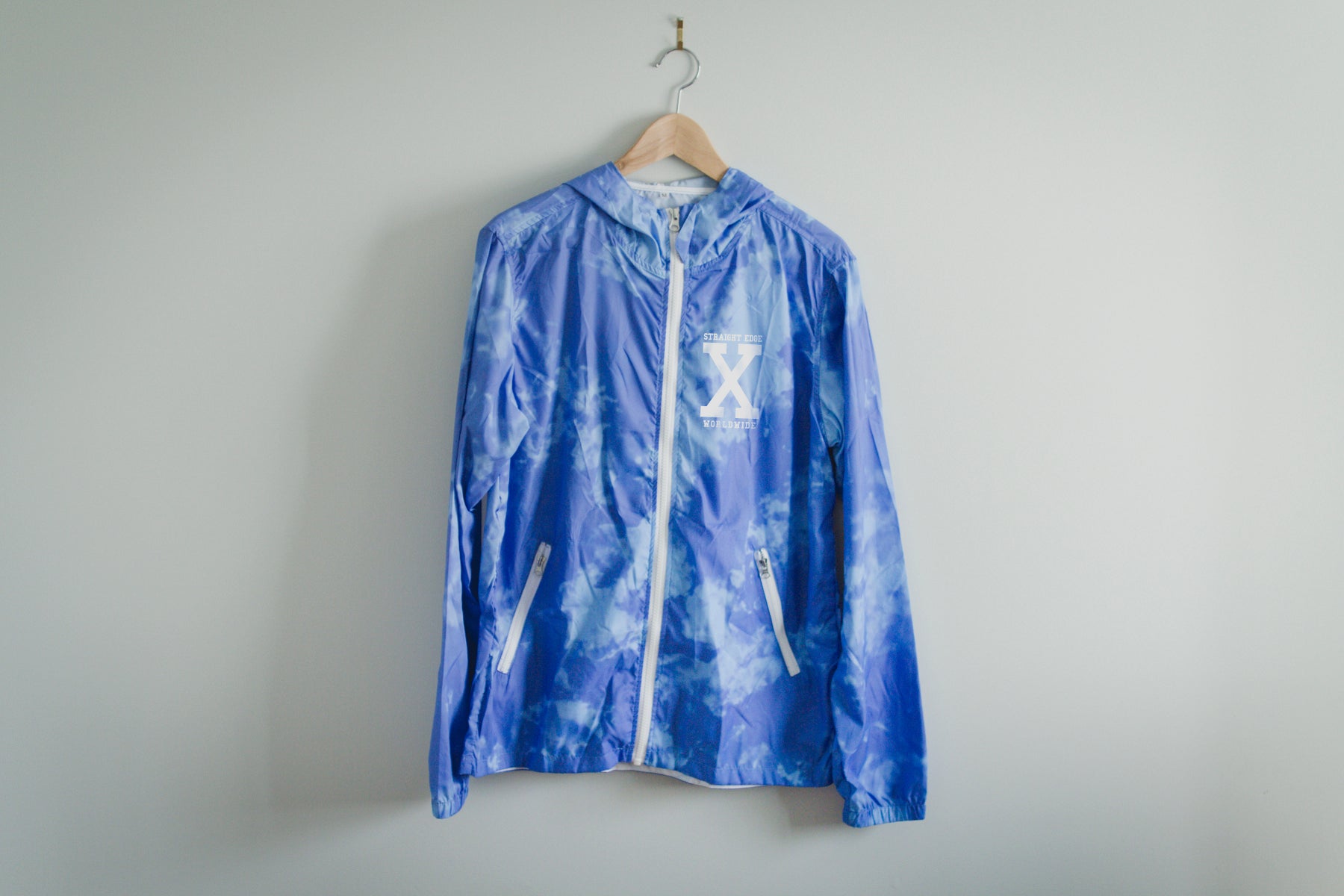 Broken Promises Showcase Blue Tie Dye Windbreaker Jacket